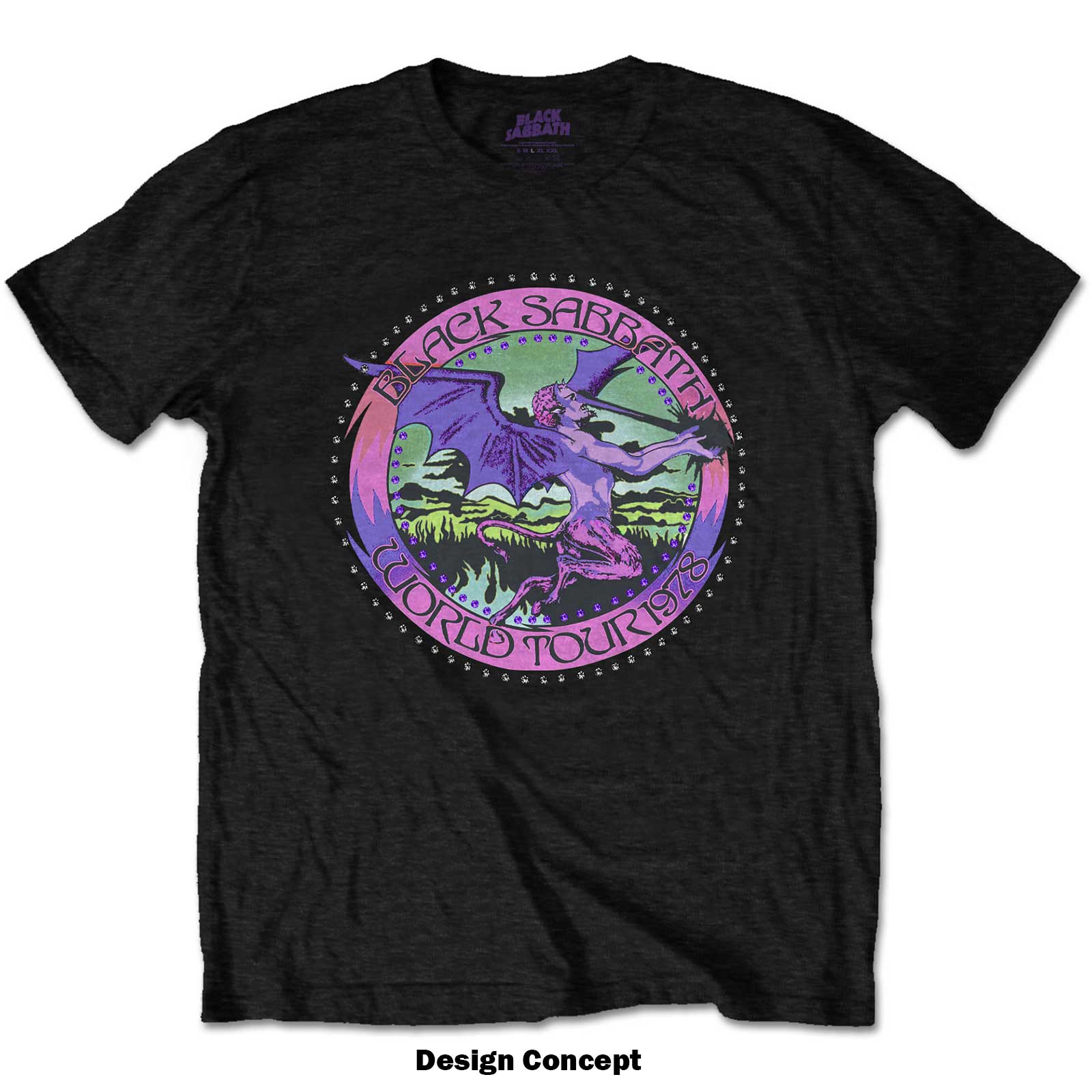 Image of Black Sabbath T-Shirt - Embellished Rock Off